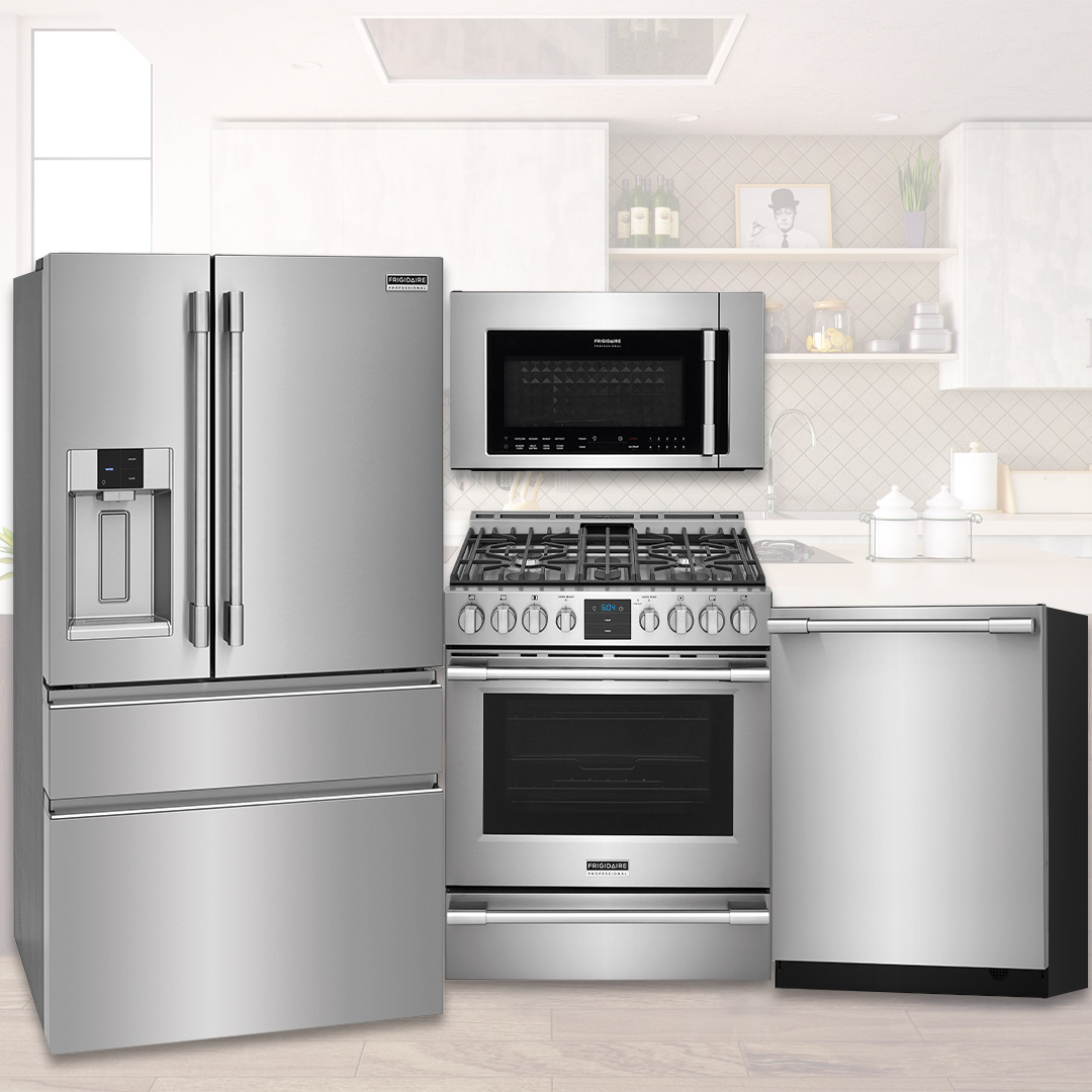 Frigidaire Kitchen Stainless Steal Pro Package 